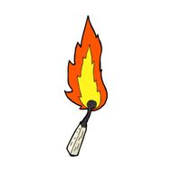cartoon burning match N46