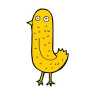 funny cartoon bird N181