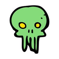 cartoon spooky skull symbol N24