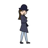 Cartoon Female Spy N36