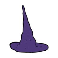 cartoon spooky witch hat N23