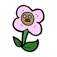 cartoon flower with face N30
