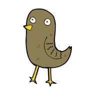 funny cartoon bird N183