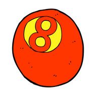 cartoon pool ball N9
