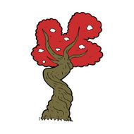 cartoon twisted old tree N7