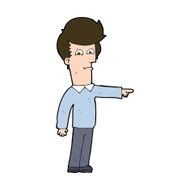 Cartoon Man Pointing N225