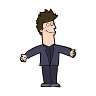 cartoon happy man N517
