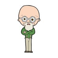 cartoon annoyed old man N71