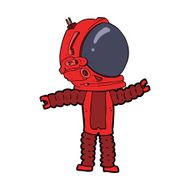 Cartoon Astronaut N146