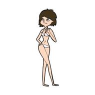 cartoon woman in bikini N60