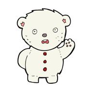 cartoon unhappy polar teddy bear N5