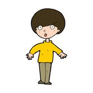 cartoon surprised man N158