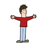 cartoon happy man N520