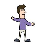 cartoon surprised man N159