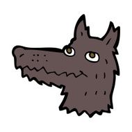 Cartoon Wolf Head N29