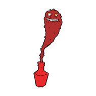 cartoon spooky ghost in bottle N11