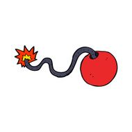 cartoon burning bomb N25