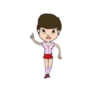 cartoon woman with idea N284