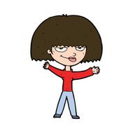 cartoon smug woman N20