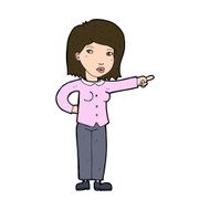 cartoon woman pointing N231