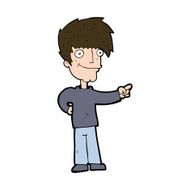 Cartoon Man Pointing N226