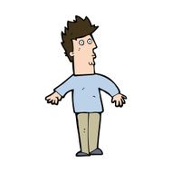 cartoon surprised man N161