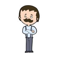 Cartoon Man With Mustache N112