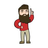 cartoon man with idea N163