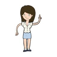 cartoon woman with idea N285