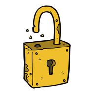 caroon rusty old padlock N14