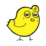 funny cartoon bird N185