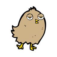 funny cartoon bird N186