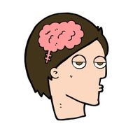 cartoon head with brain symbol N42
