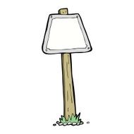 cartoon road sign N22