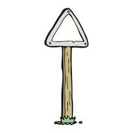 cartoon road sign N23