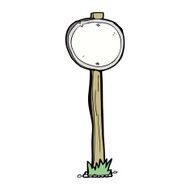 cartoon road sign N24