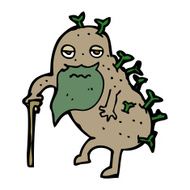 cartoon old potato N11