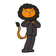 cartoon lion businessman N7