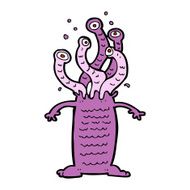 Cartoon monster N117