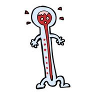 cartoon hot thermometer N12