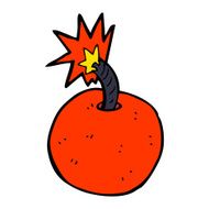 cartoon burning bomb N26