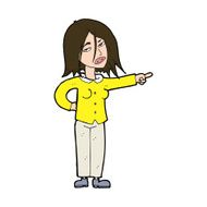 cartoon woman pointing N233