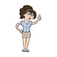cartoon woman with idea N286