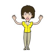 cartoon woman stressing out N23