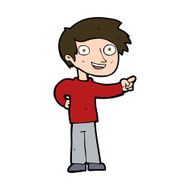 Cartoon Man Pointing N229