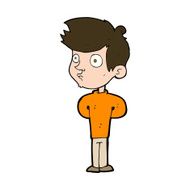 cartoon boy staring N22