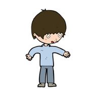 cartoon confused boy N16