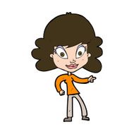 cartoon woman pointing N235
