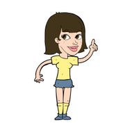 cartoon pretty girl with idea N31