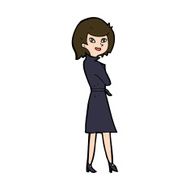 cartoon woman in trench coat N31